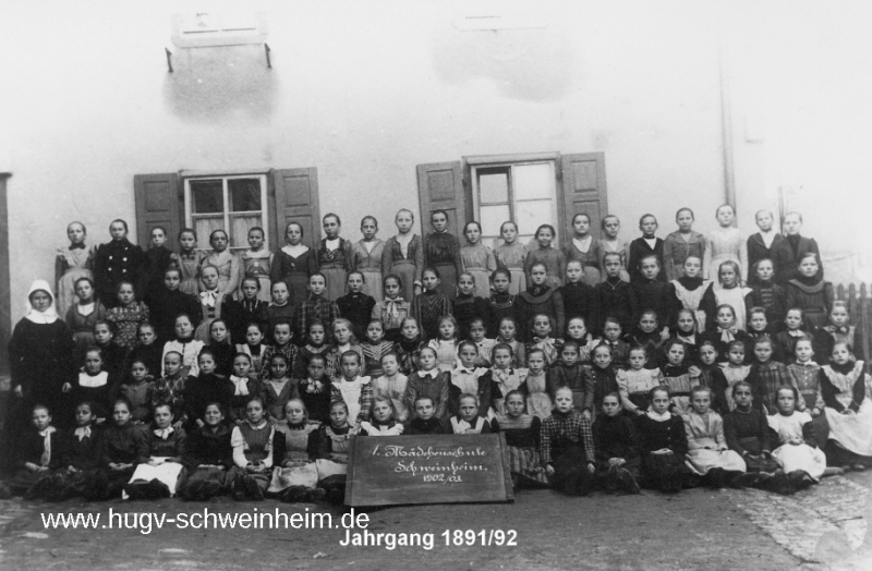 JG 1891/92 Erste Mädchenschule