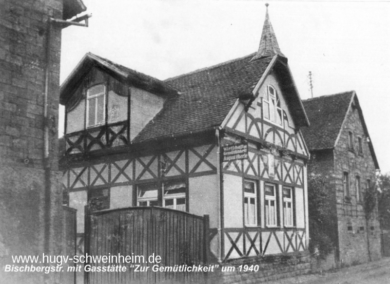 Bischbergstr Gaststätte Zur Gemütlichkeit 1940