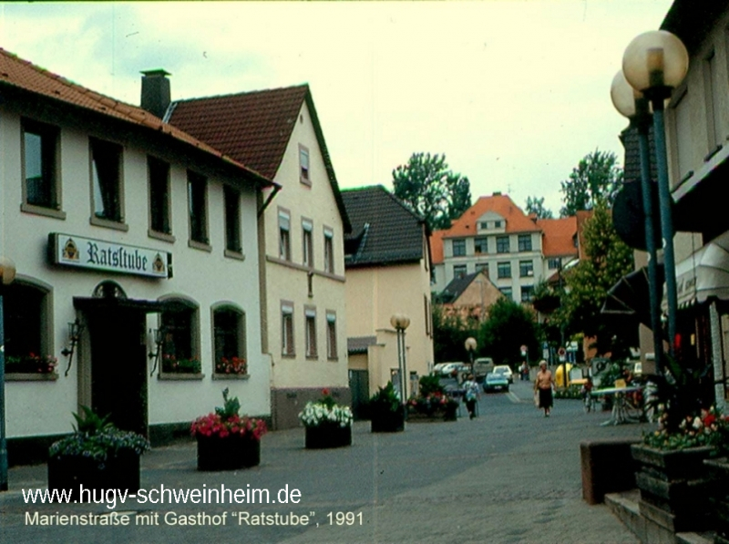Marienstr mit Gasthof Ratstube 1991