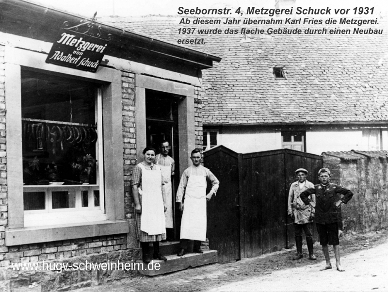 Seebornstr 4 Metzgerei Schuck vor 1931