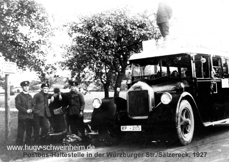 Würzburger Str Sälzer Eck - Postbus-Haltestelle 1927