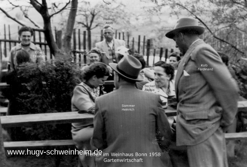 Weinhaus Bonn BSC-Treffen in der Gartenwirtschaft 1958 (2)