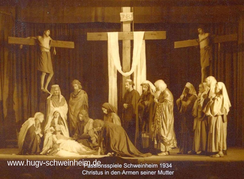 Passionsspiele 1931-34 Christus in den Armen von Maria