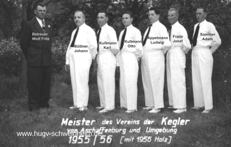 Kegelclub Bahnfrei Meister 1955/56